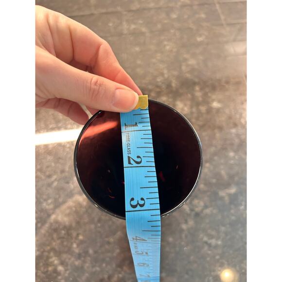 Vintage Art Glass Goblet Clear Twisted Stem Handcrafted in Yugoslavia Amethyst - Picture 8 of 8